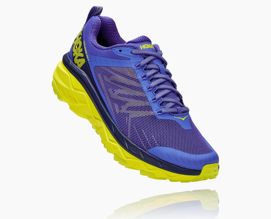 Hoka One One Challenger Atr 5 - Men Trail Shoes - Blue/Green,Australia CNY-402315